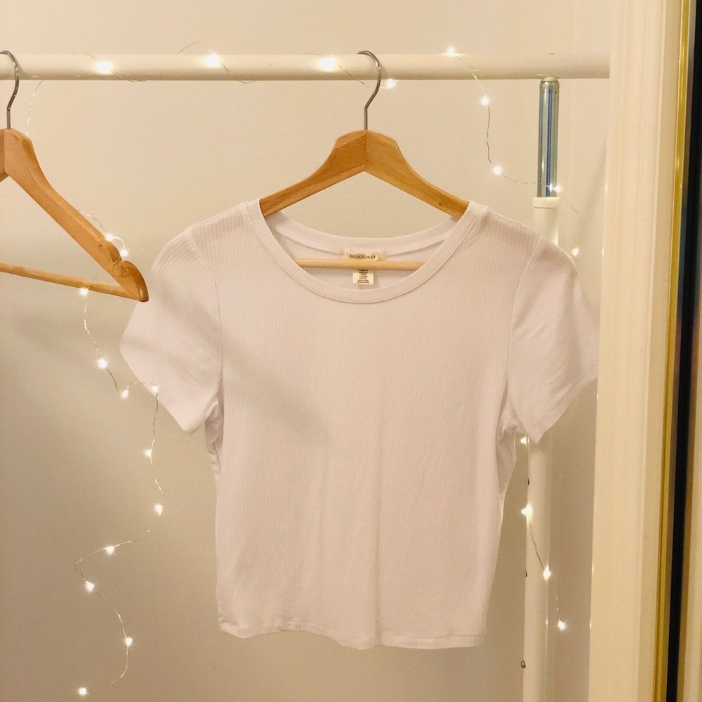 BOZZOLO (Tillys) Ribbed Crop Tee NEVER WORN